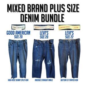Plus Size Denim Reseller Bundle-Good American-Levis Wedgie-Ribcage Sizes‎ 20-22W